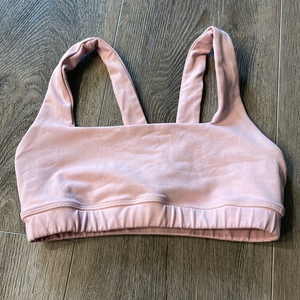Pink sports bra